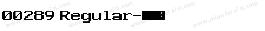 00289 Regular字体转换